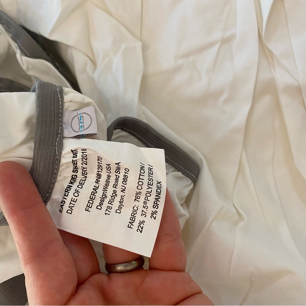 Sleep Number True Temp King flat & fitted sheet